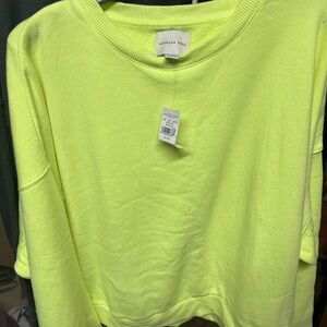 American Eagle Outfitters Neon Lime Pullover Sweatshirt